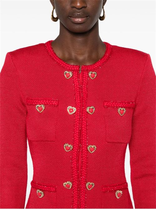 Dress with heart-shaped buttons SELF PORTRAIT | AW24083SRRED